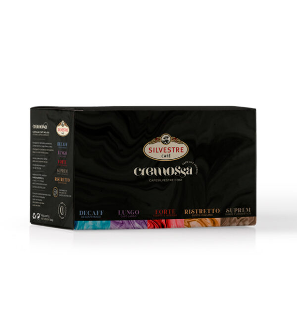 Caja de 50 cápsulas de café Cremossa Espresso Ristretto – Sistema FAP